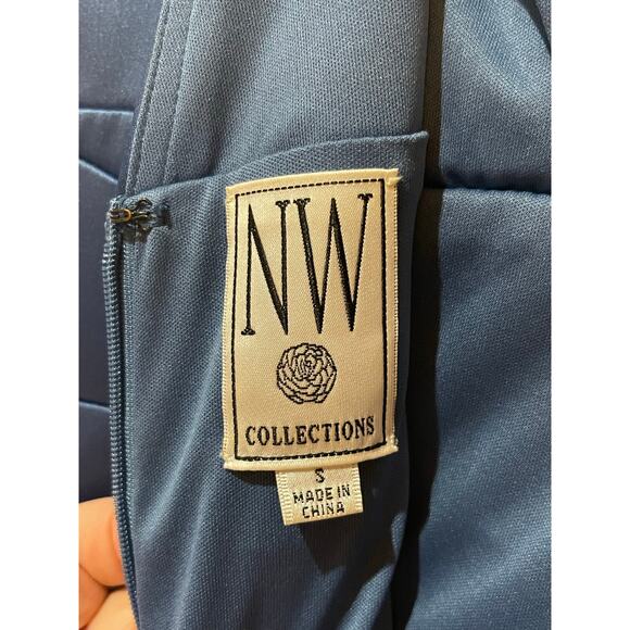 NW Collection Bisou Bisou Blue Party Cocktail Dress Size Small - Picture 5 of 5